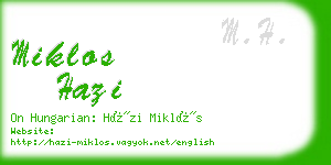 miklos hazi business card